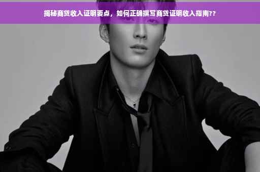 揭秘商贷收入证明要点，如何正确撰写商贷证明收入指南??