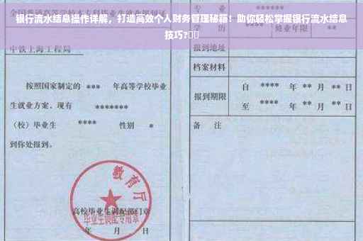 银行流水结息操作详解，打造高效个人财务管理秘籍！助你轻松掌握银行流水结息技巧?⚡️