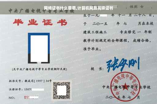 网络证书什么意思,计算机网路高级证书