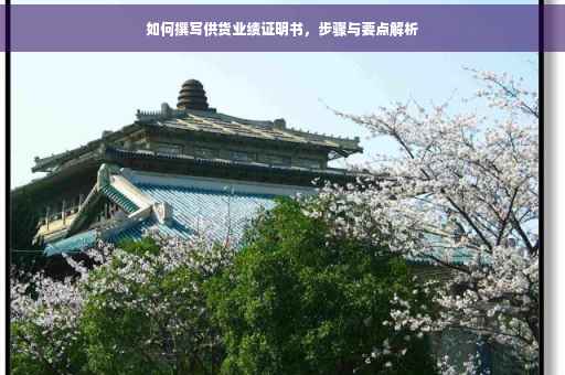 如何撰写供货业绩证明书，步骤与要点解析