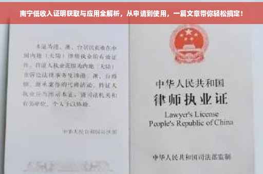 南宁低收入证明获取与应用全解析，从申请到使用，一篇文章带你轻松搞定！