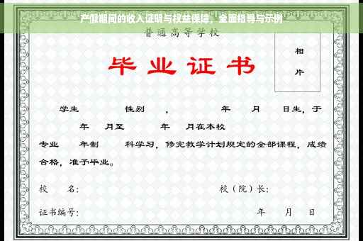 产假期间的收入证明与权益保障，全面指导与示例