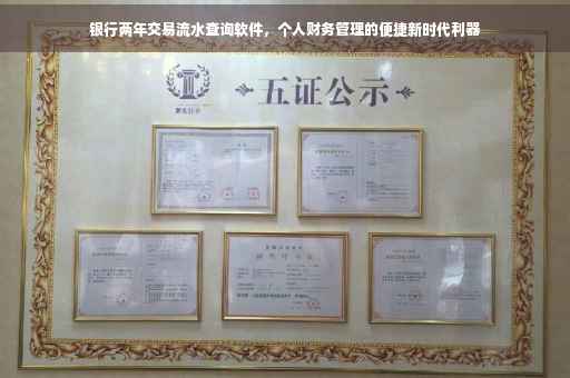 银行两年交易流水查询软件，个人财务管理的便捷新时代利器