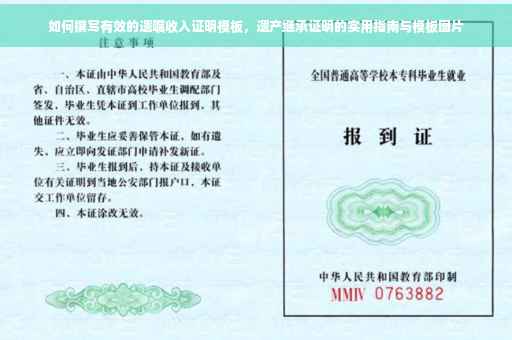 如何撰写有效的遗嘱收入证明模板，遗产继承证明的实用指南与模板图片