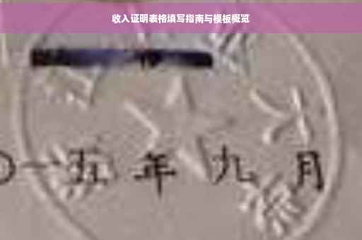 收入证明表格填写指南与模板概览