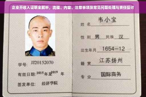 企业开收入证明全解析，流程、内容、注意事项及常见问题处理与责任探讨