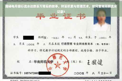 揭秘每月银行流水达数百万背后的故事，财富积累与管理艺术，如何查询高额流水记录？