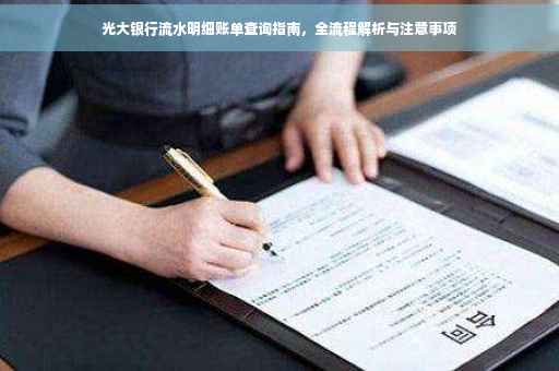 光大银行流水明细账单查询指南，全流程解析与注意事项