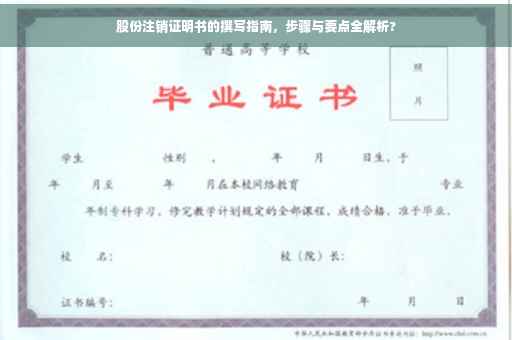股份注销证明书的撰写指南，步骤与要点全解析?