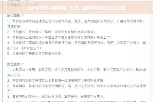 公司监事收入证明详解，职责、薪酬与透明度的融合之道
