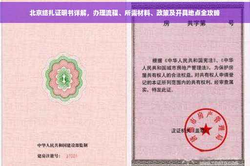北京结扎证明书详解，办理流程、所需材料、政策及开具地点全攻略