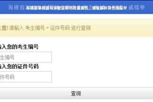 车祸紧急救援与诊断证明书的重要性，模板解析及作用探讨
