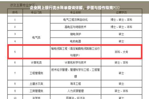 企业网上银行流水账单查询详解，步骤与操作指南?⚡️