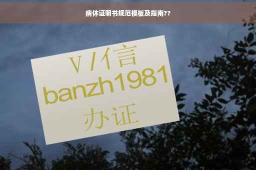 病休证明书规范模板及指南??