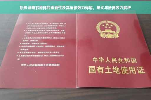职务证明书原件的重要性及其法律效力详解，定义与法律效力解析