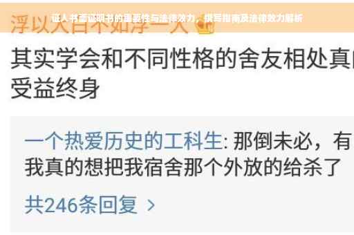 证人书面证明书的重要性与法律效力，撰写指南及法律效力解析