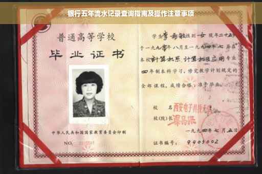 银行五年流水记录查询指南及操作注意事项