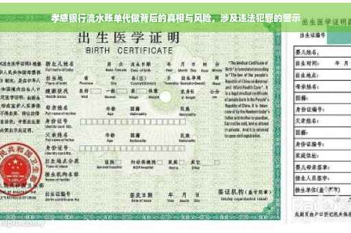 孝感银行流水账单代做背后的真相与风险，涉及违法犯罪的警示