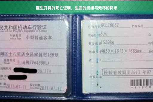 医生开具的死亡证明，生命的终结与无尽的怀念