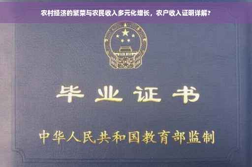 农村经济的繁荣与农民收入多元化增长，农户收入证明详解?