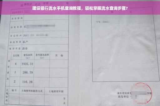 建设银行流水手机查询教程，轻松掌握流水查询步骤?