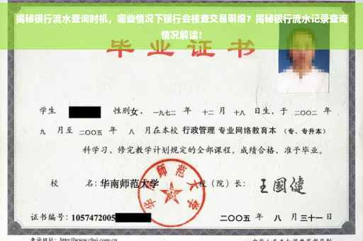 揭秘银行流水查询时机，哪些情况下银行会核查交易明细？揭秘银行流水记录查询情况解读！
