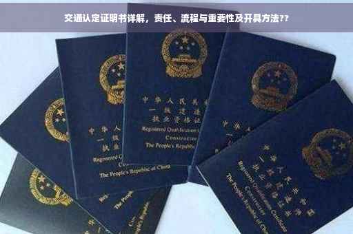交通认定证明书详解，责任、流程与重要性及开具方法??