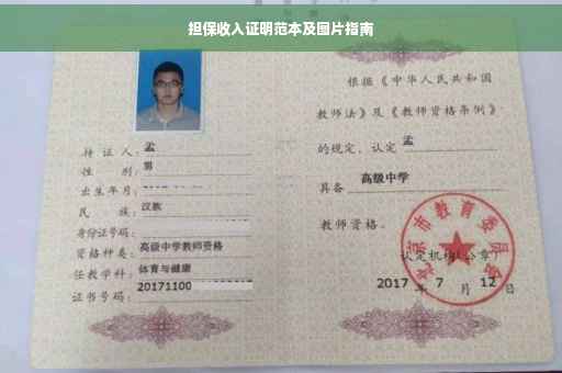 担保收入证明范本及图片指南