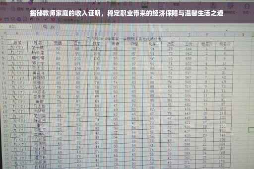 揭秘教师家庭的收入证明，稳定职业带来的经济保障与温馨生活之道