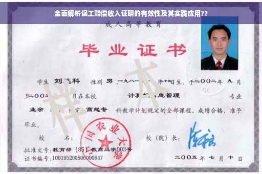 全面解析误工赔偿收入证明的有效性及其实践应用??
