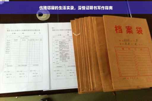 伤残邻居的生活实录，深情证明书写作指南