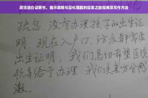 政治清白证明书，揭示真相与深化理解的探索之旅指南及写作方法