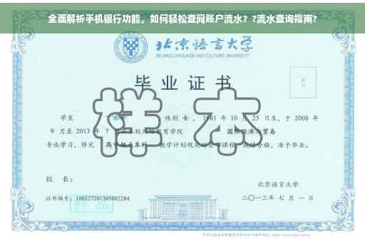全面解析手机银行功能，如何轻松查阅账户流水？?流水查询指南?