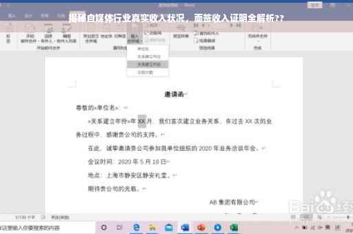 揭秘自媒体行业真实收入状况，面签收入证明全解析??