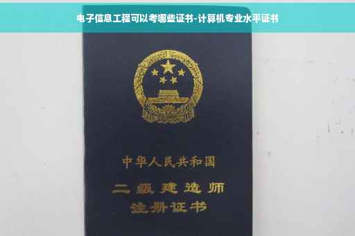 电子信息工程可以考哪些证书-计算机专业水平证书