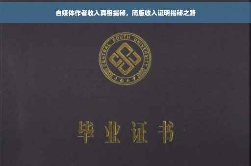 自媒体作者收入真相揭秘，简版收入证明揭秘之路