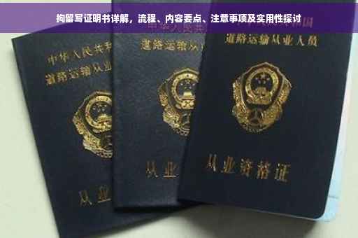 拘留写证明书详解，流程、内容要点、注意事项及实用性探讨