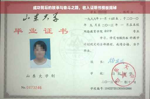 成功背后的故事与奋斗之路，收入证明书模板揭秘