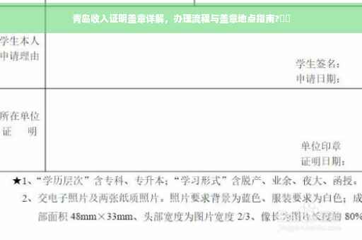 青岛收入证明盖章详解，办理流程与盖章地点指南?⚡️