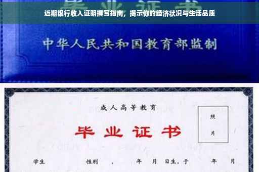 近期银行收入证明撰写指南，揭示你的经济状况与生活品质