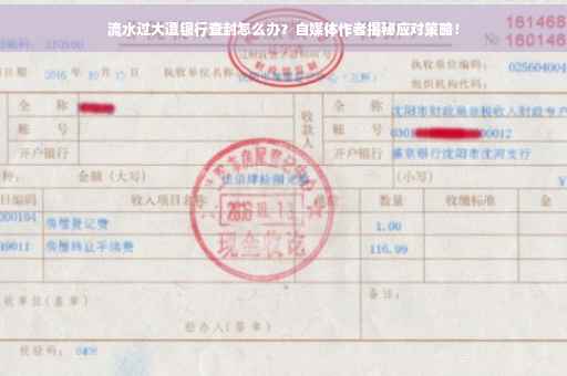 流水过大遭银行查封怎么办？自媒体作者揭秘应对策略！