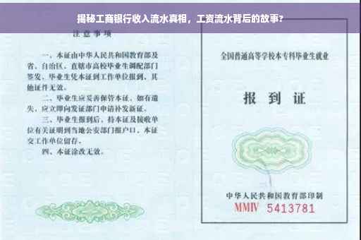 揭秘工商银行收入流水真相，工资流水背后的故事?