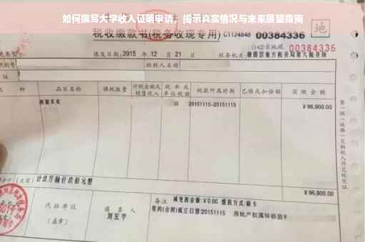 如何撰写大学收入证明申请，揭示真实情况与未来展望指南