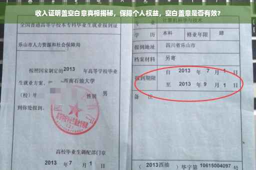 收入证明盖空白章真相揭秘，保障个人权益，空白盖章是否有效？