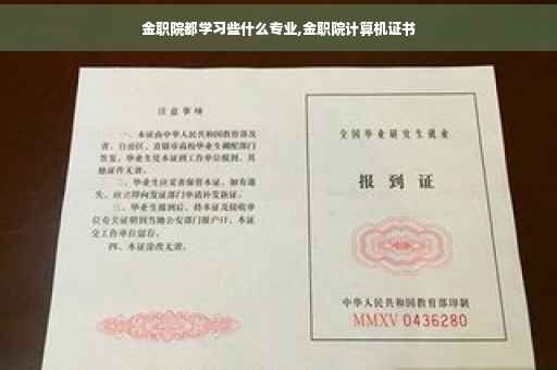 金职院都学习些什么专业,金职院计算机证书