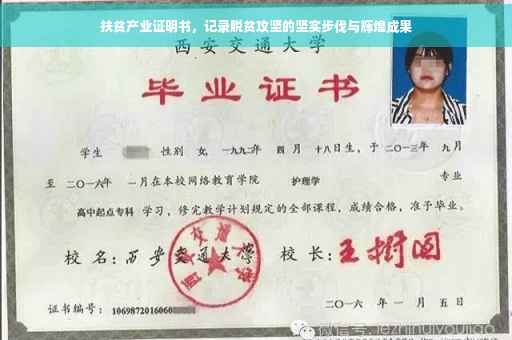 扶贫产业证明书，记录脱贫攻坚的坚实步伐与辉煌成果