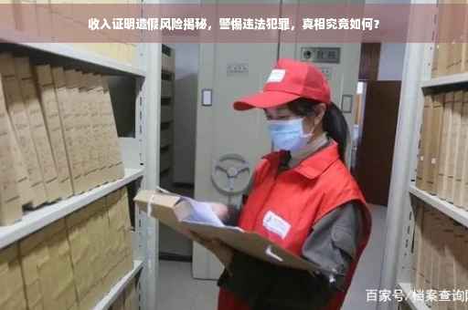 收入证明造假风险揭秘，警惕违法犯罪，真相究竟如何？