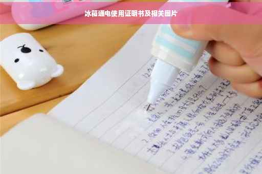 冰箱通电使用证明书及相关图片