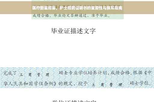 医疗新星招募，护士招聘证明书的重要性与撰写指南