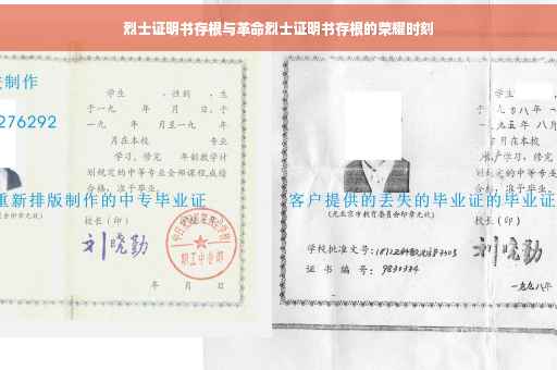 烈士证明书存根与革命烈士证明书存根的荣耀时刻